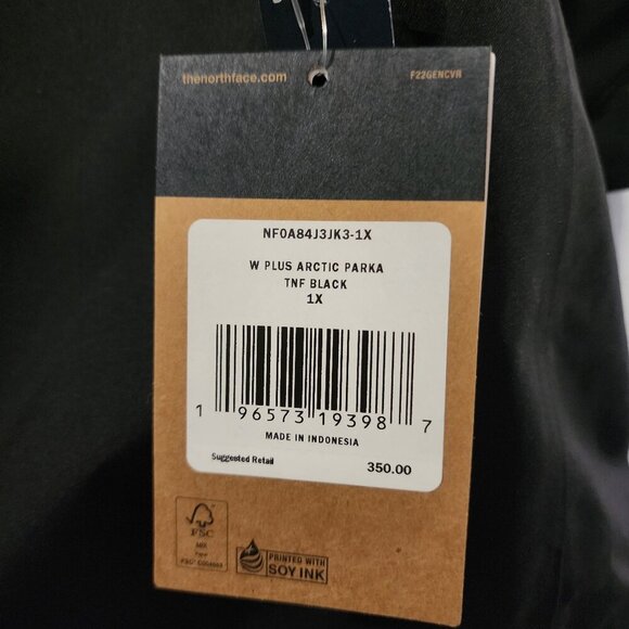 The North Face Women’s Plus Arctic Parka TNF Black Sz 1X BRAND NEW With Tags - Picture 11 of 13